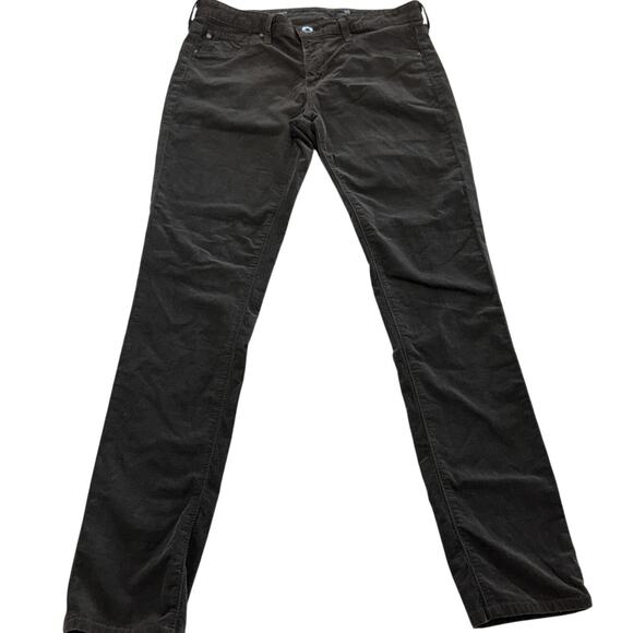 AG‎ Adriano Goldschmied Pants Womens 27R Brown The Legging Super Skinny Corduroy - Picture 1 of 8